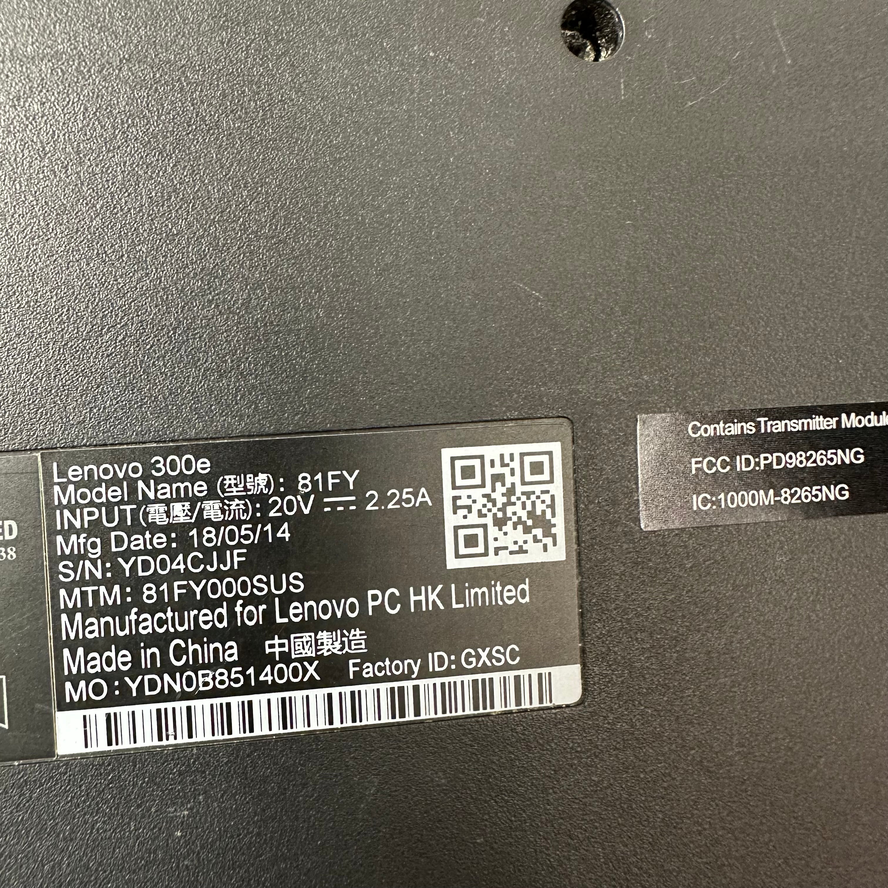 Lenovo 300e 81FI 11.6" Intel Celeron N3450 1.1GHz 4GB 64GB Intel HD Win 10 Pro