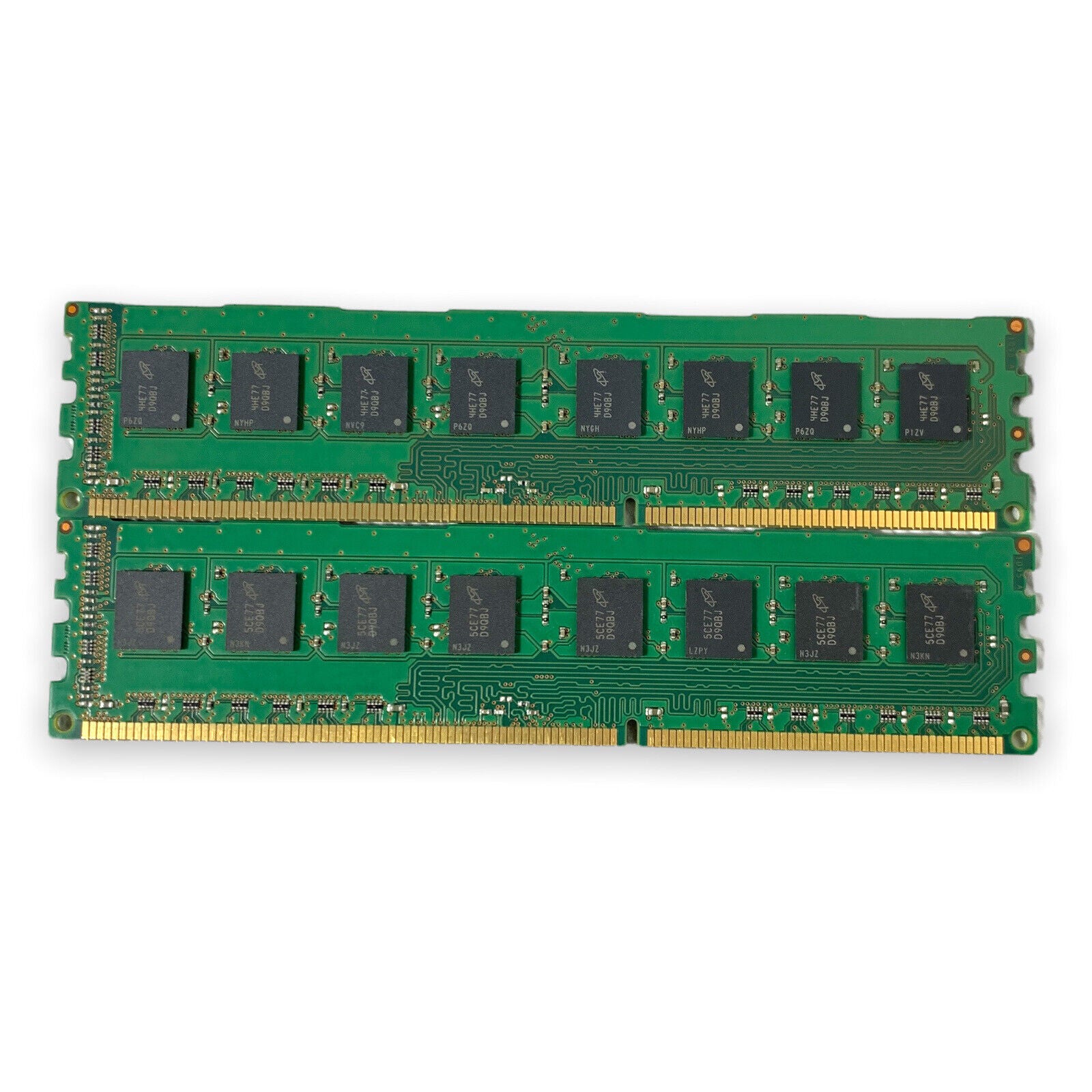 Lot Of 2 Micron 8GB DDR3 2RX8 PC3-12800U MT16JTF1G64AZ-1G6E1 Desktop RAM Memory