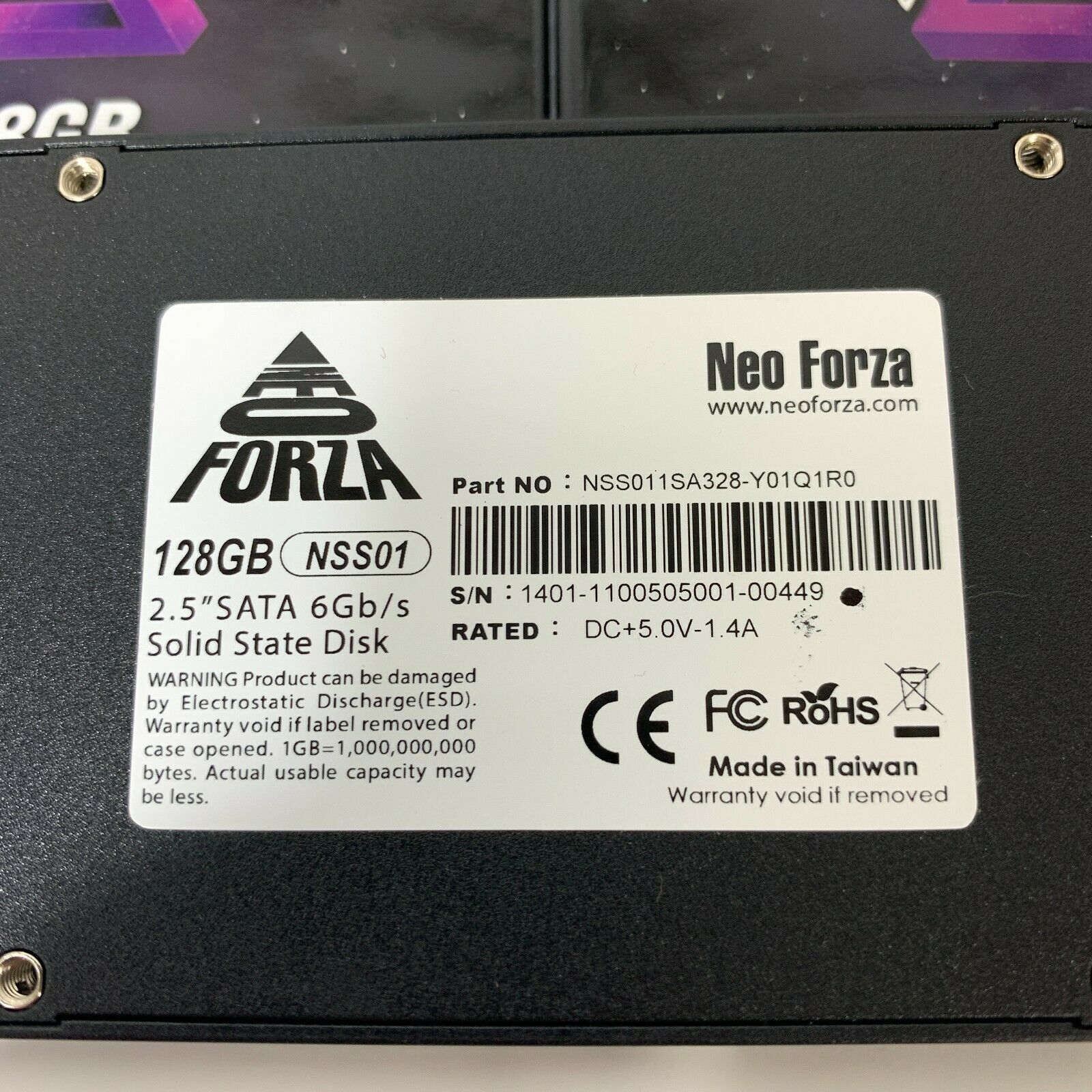 Lot Of 5 Neo Forza NSS01 2.5" SATA III 6Gb/s 128GB TLC Solid State Drive