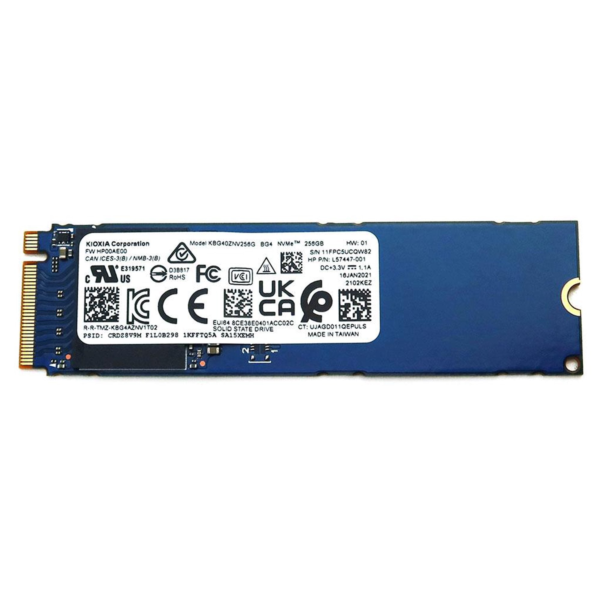 KIOXIA KBG40ZNS256G BG4 KBG40ZNS256G 256 GB Solid State Drive M.2 2230 Internal - PCI Express NVMe (PCI Express NVMe 3.0 x4)